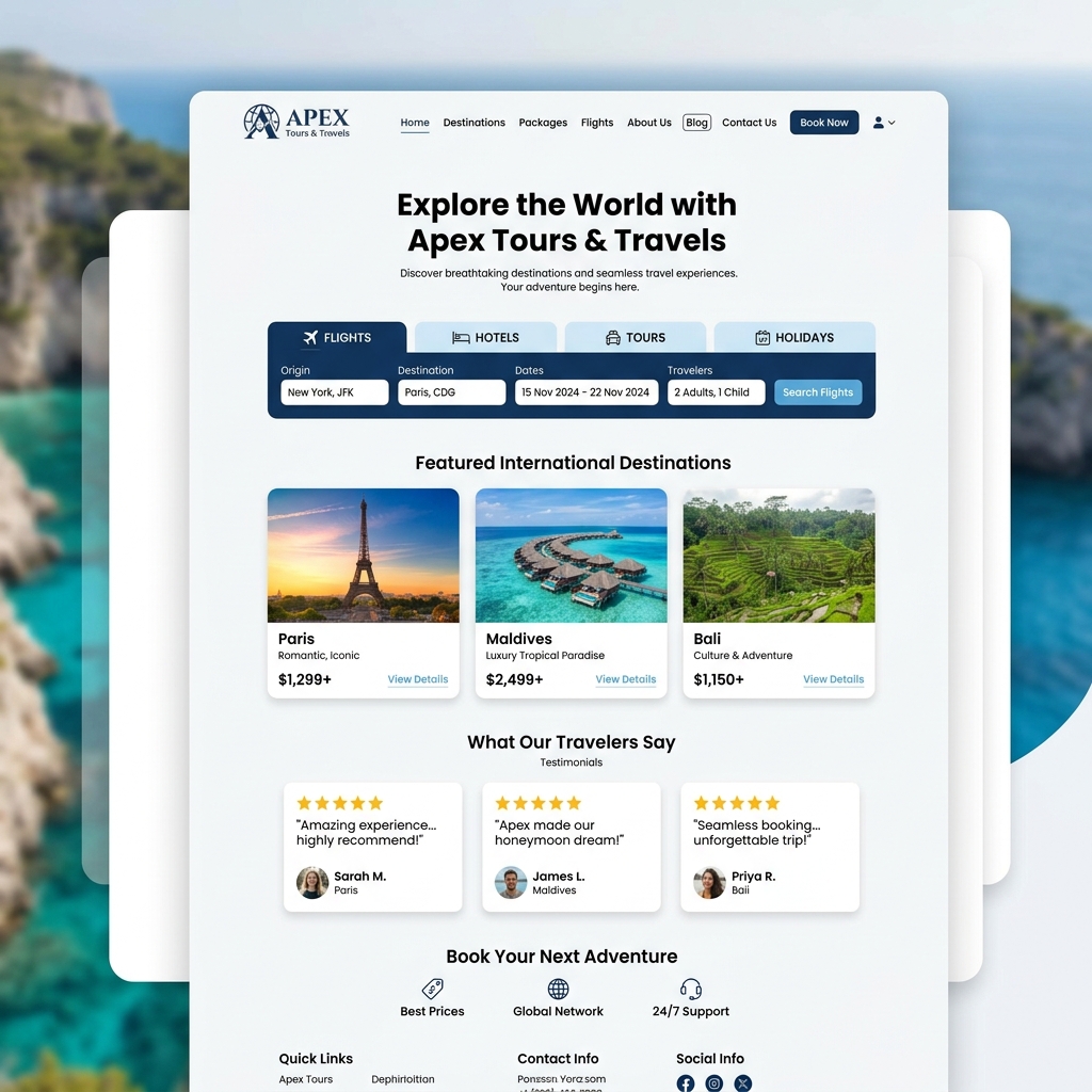 Apex Tours & Travels Screenshot