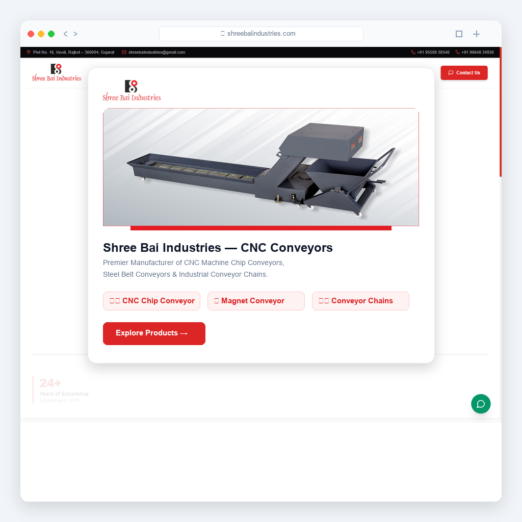 Shree Bai Industries - Web Development Portfolio by United Pearl